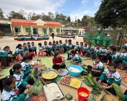 Tuyên truyền PCCC&CNCH cho học sinh trường PTDTBT Tiểu học Sam Măn